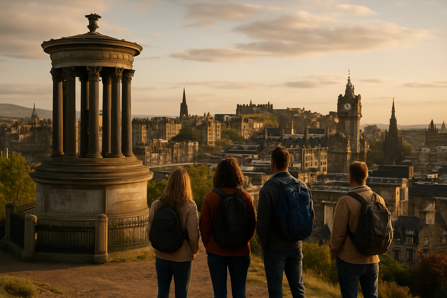 View of Edinburgh from Calton Hill across the New Town